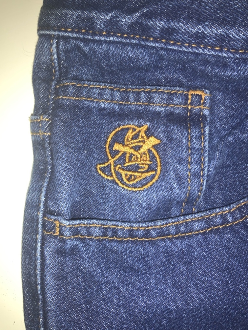Polar Skate Co.  93’ Denim Relaxed Jeans in Dark Blue with Contrast Stitching